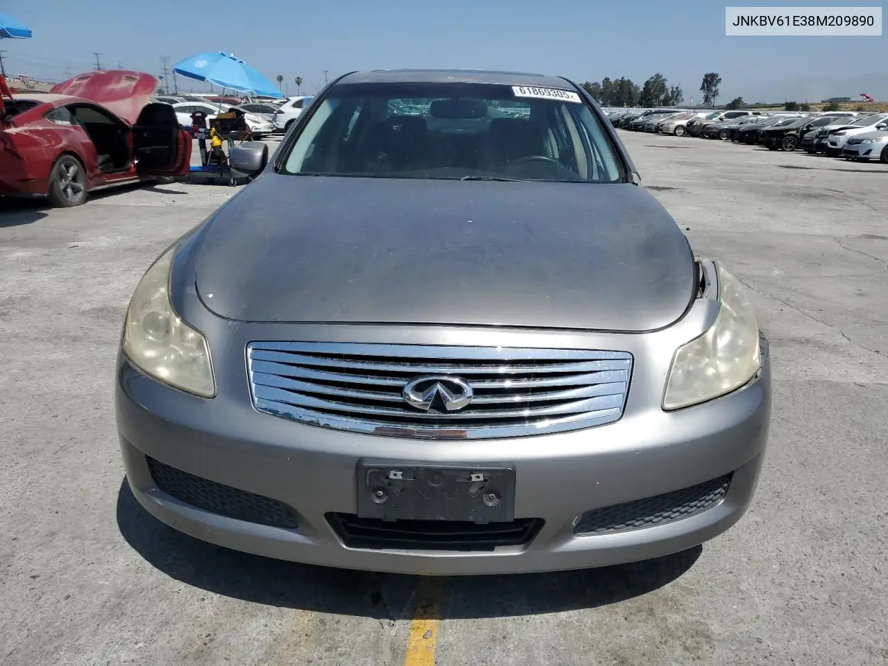 2008 Infiniti G35 VIN: JNKBV61E38M209890 Lot: 61869305