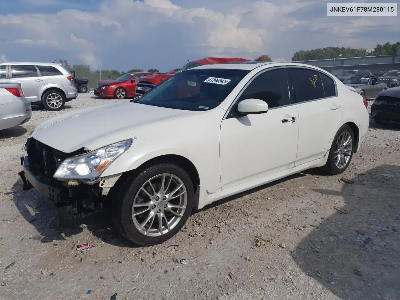 2008 Infiniti G35 VIN: JNKBV61F78M280115 Lot: 61946545