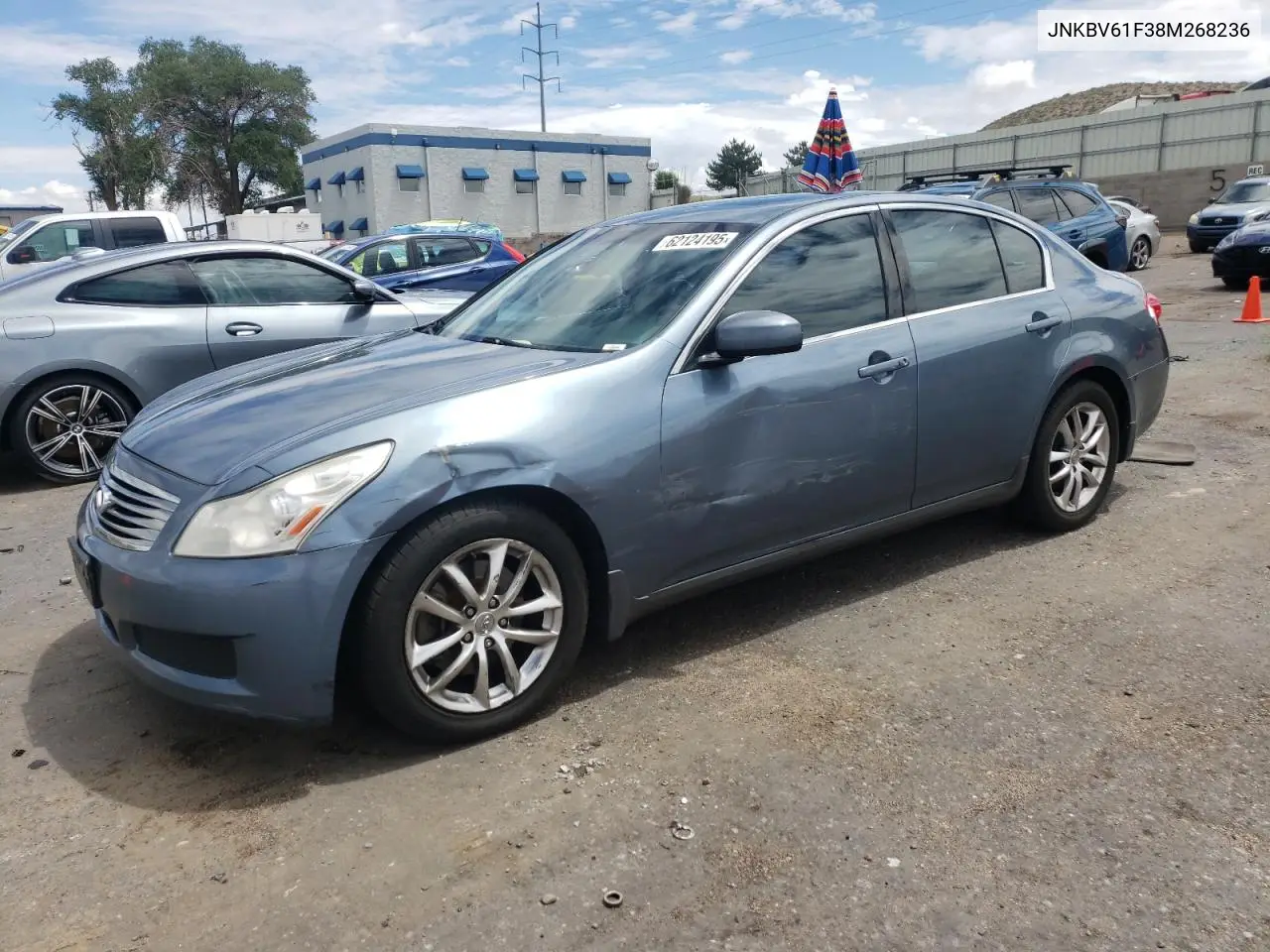 2008 Infiniti G35 VIN: JNKBV61F38M268236 Lot: 62124195