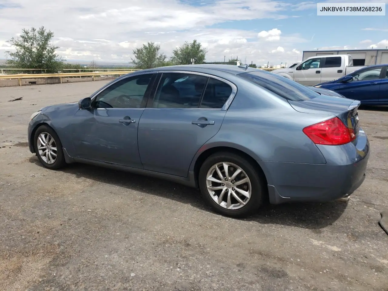 2008 Infiniti G35 VIN: JNKBV61F38M268236 Lot: 62124195