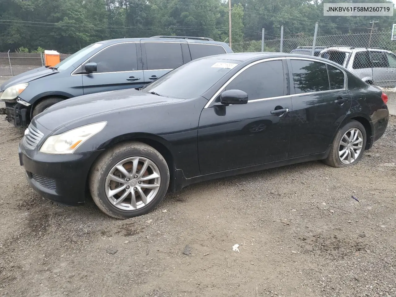 2008 Infiniti G35 VIN: JNKBV61F58M260719 Lot: 62671655