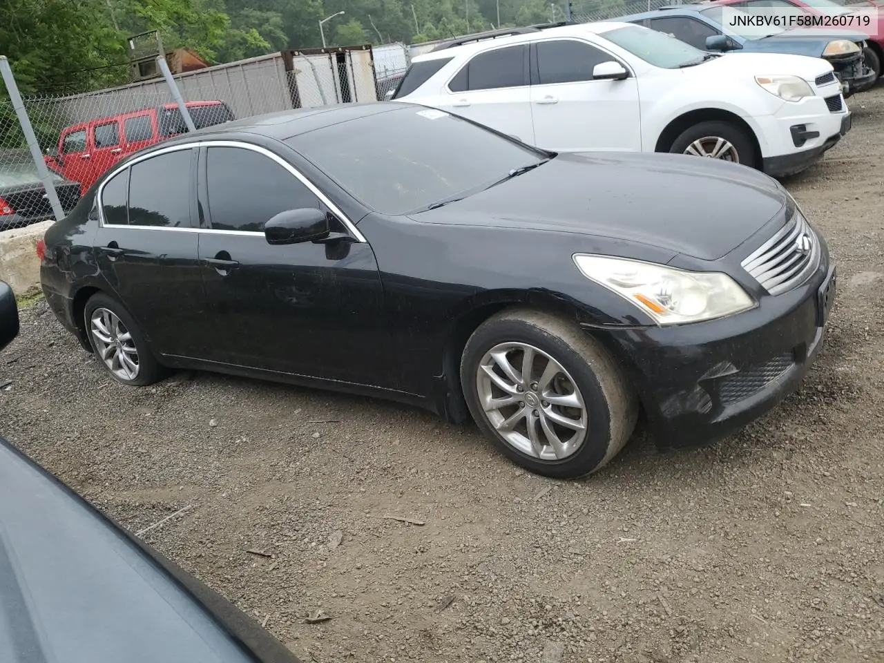 2008 Infiniti G35 VIN: JNKBV61F58M260719 Lot: 62671655
