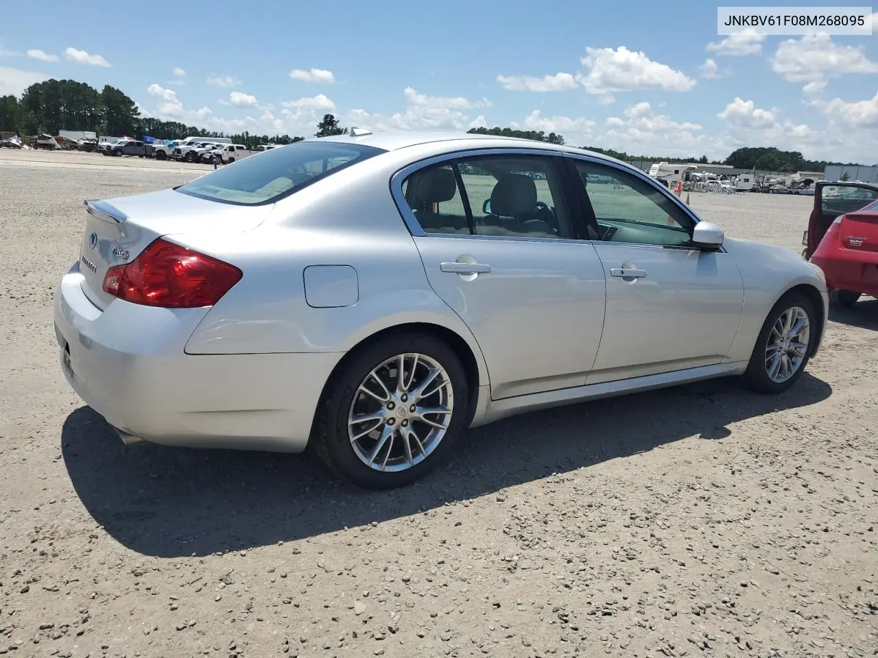 2008 Infiniti G35 VIN: JNKBV61F08M268095 Lot: 62829825