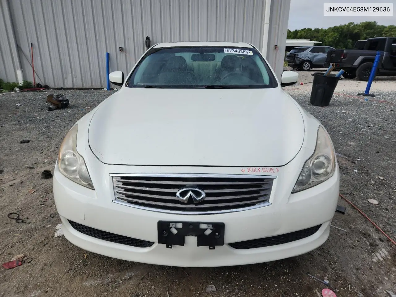 2008 Infiniti G37 Base VIN: JNKCV64E58M129636 Lot: 62840365