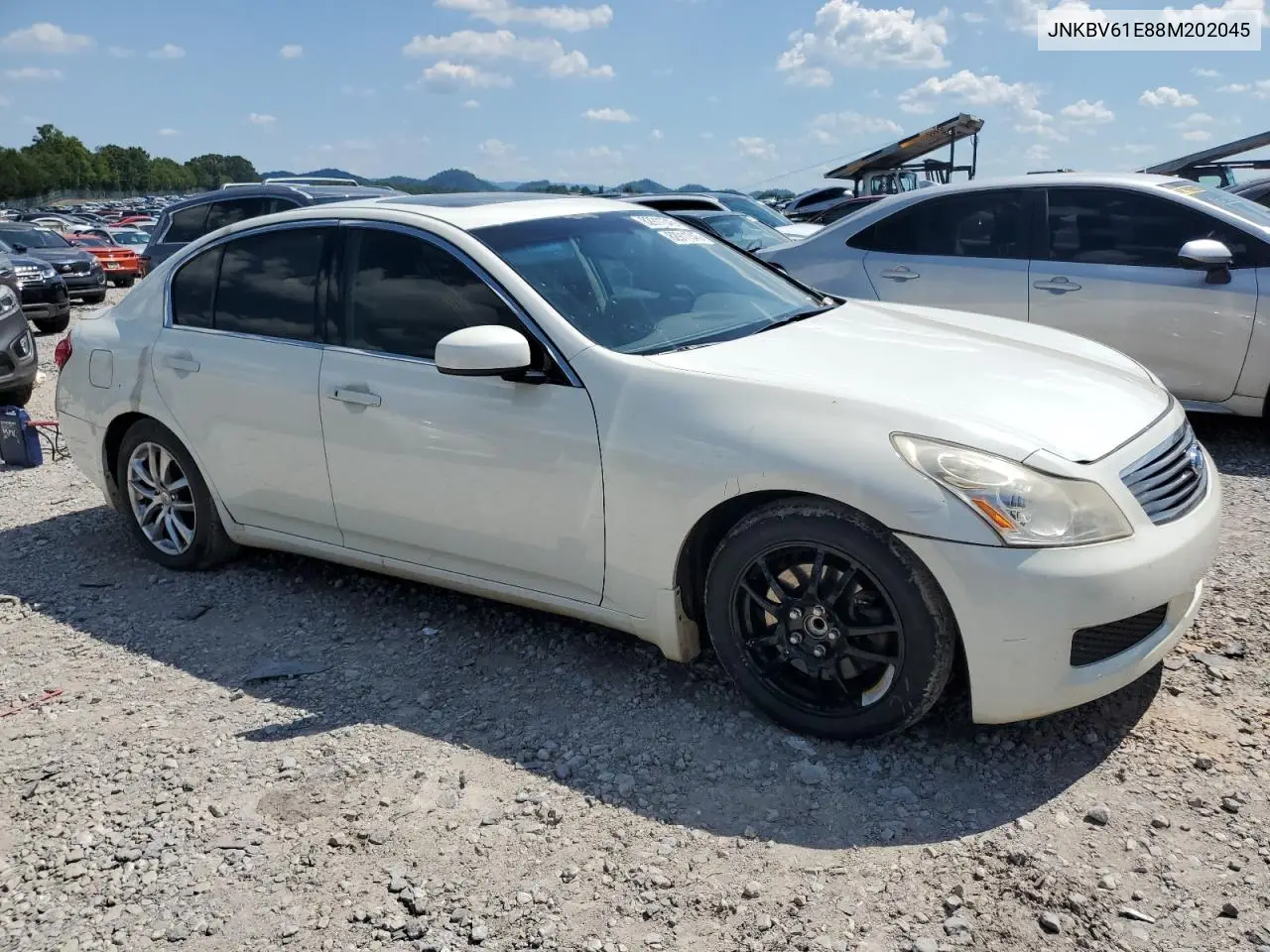 2008 Infiniti G35 VIN: JNKBV61E88M202045 Lot: 62911345