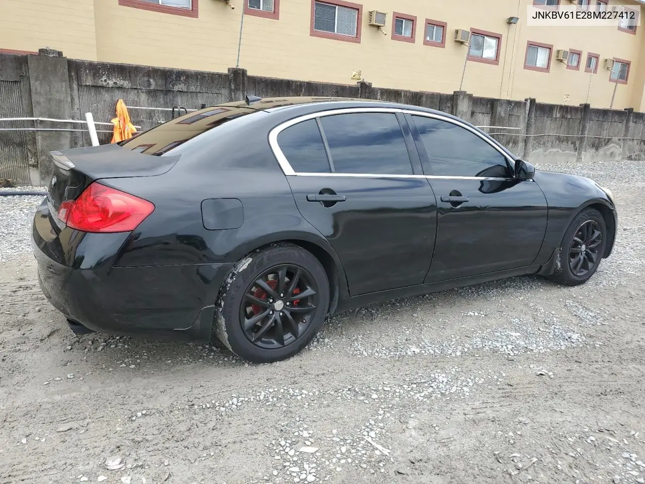 2008 Infiniti G35 VIN: JNKBV61E28M227412 Lot: 63377605