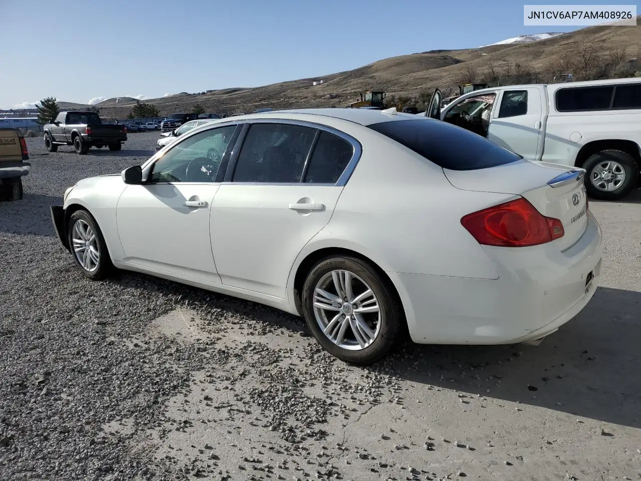 2010 Infiniti G37 Base VIN: JN1CV6AP7AM408926 Lot: 51540295
