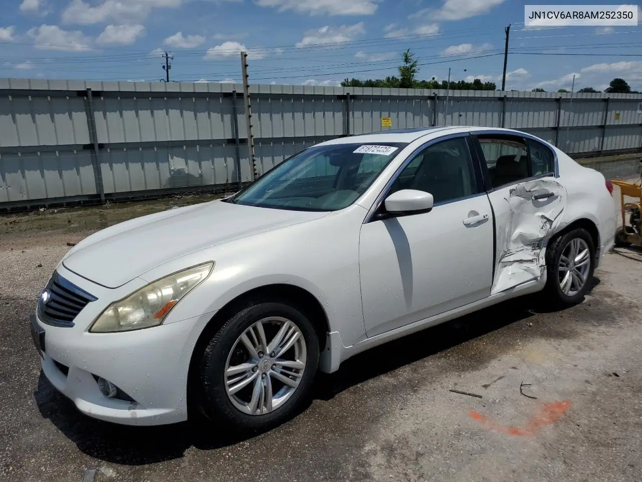 2010 Infiniti G37 VIN: JN1CV6AR8AM252350 Lot: 61972435
