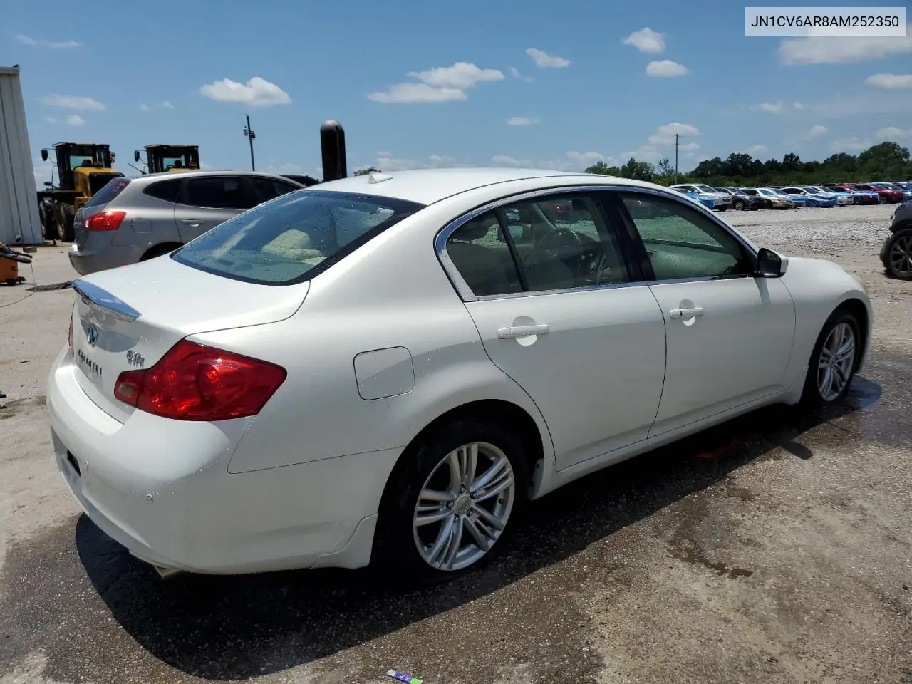 2010 Infiniti G37 VIN: JN1CV6AR8AM252350 Lot: 61972435