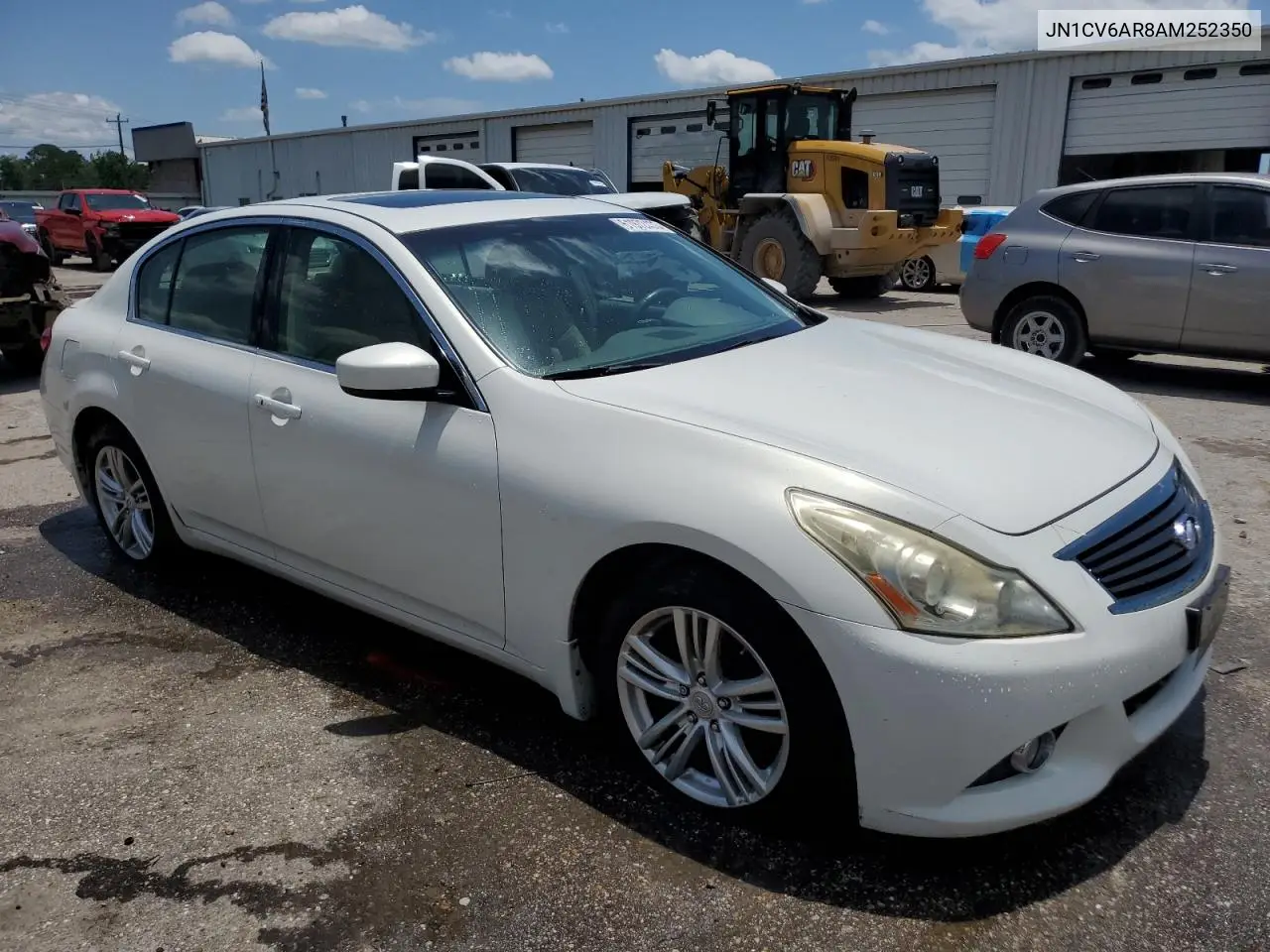 2010 Infiniti G37 VIN: JN1CV6AR8AM252350 Lot: 61972435