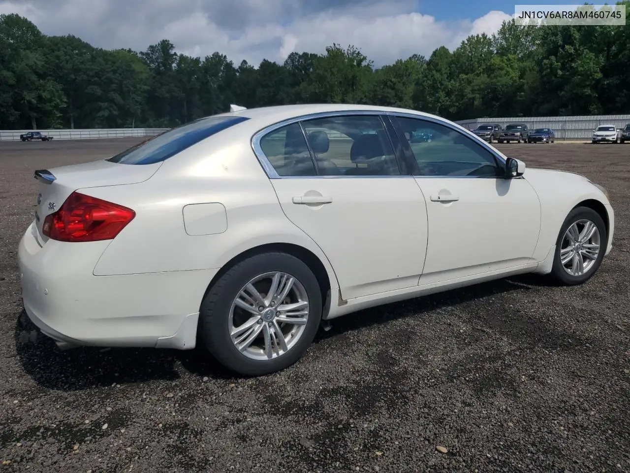 2010 Infiniti G37 VIN: JN1CV6AR8AM460745 Lot: 64657505