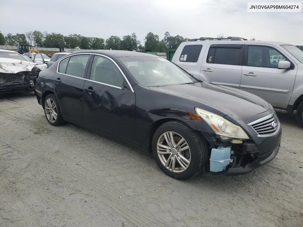 2011 Infiniti G25 Base VIN: JN1DV6AP9BM604274 Lot: 55706665