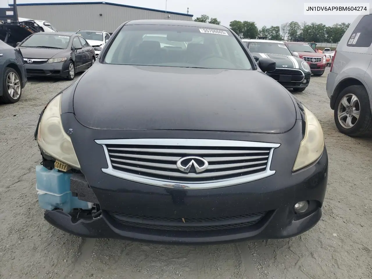 2011 Infiniti G25 Base VIN: JN1DV6AP9BM604274 Lot: 55706665