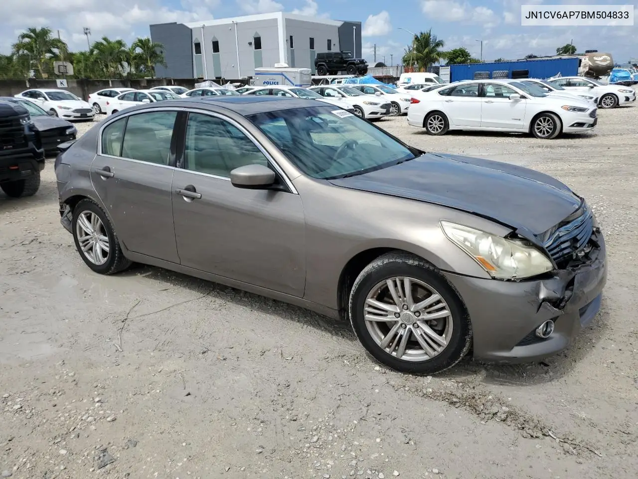 2011 Infiniti G37 Base VIN: JN1CV6AP7BM504833 Lot: 56696695