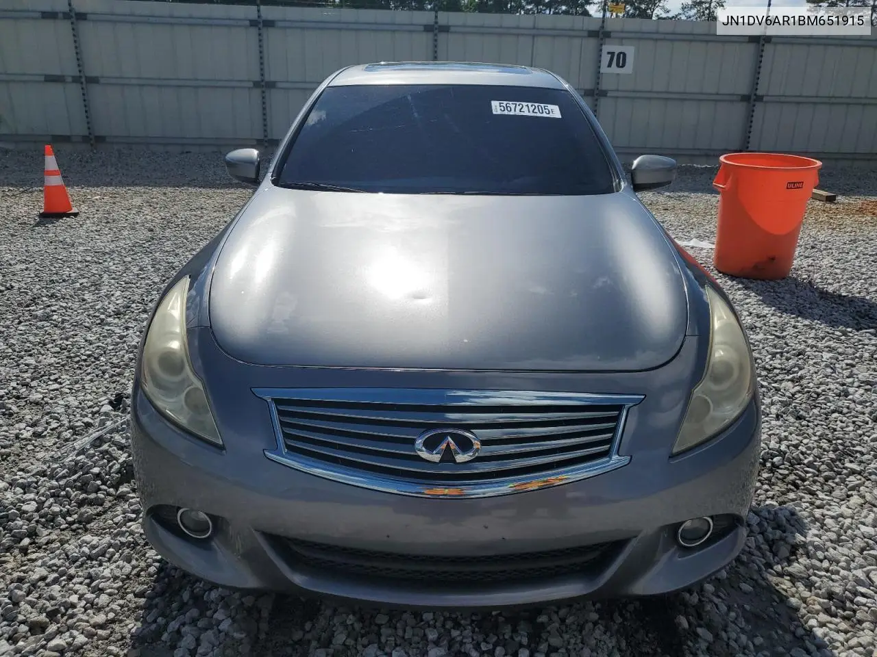 2011 Infiniti G25 VIN: JN1DV6AR1BM651915 Lot: 56721205