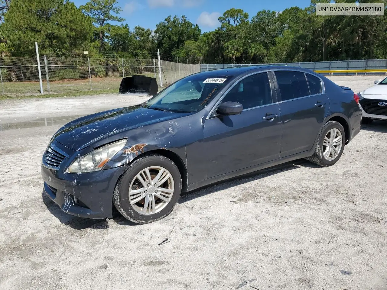 2011 Infiniti G25 VIN: JN1DV6AR4BM452180 Lot: 56844815