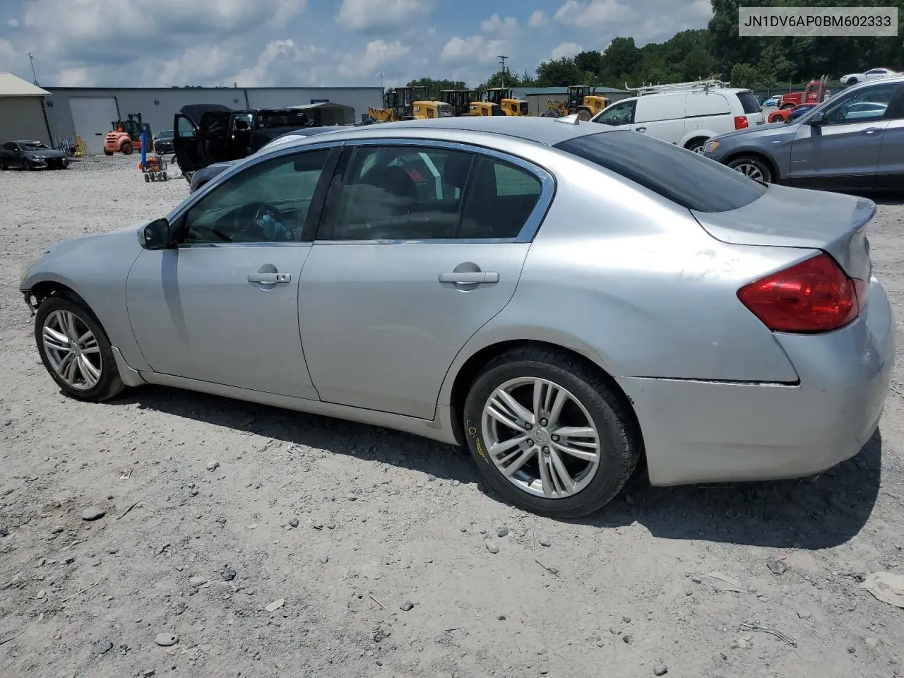 2011 Infiniti G25 Base VIN: JN1DV6AP0BM602333 Lot: 62570235