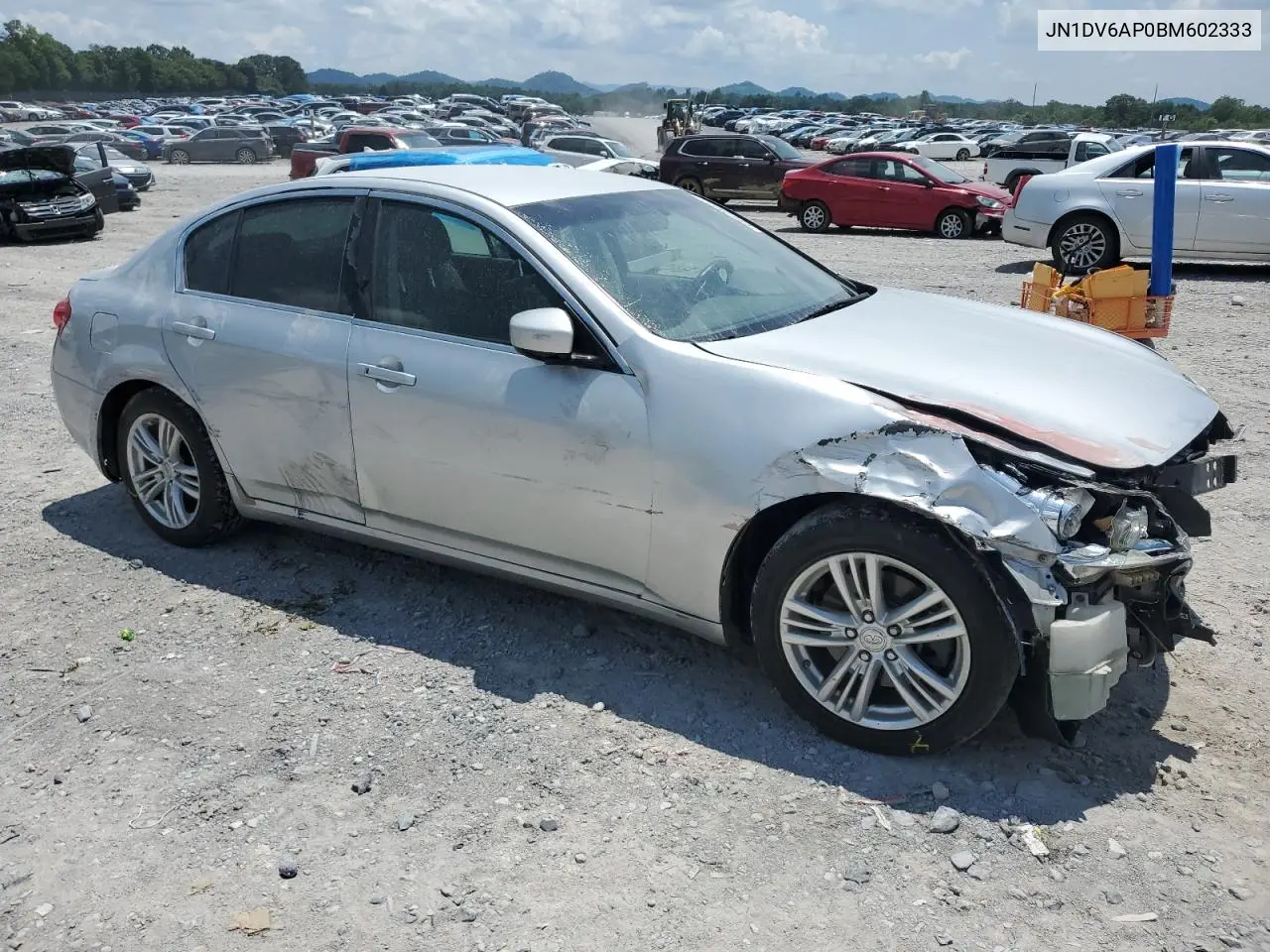 2011 Infiniti G25 Base VIN: JN1DV6AP0BM602333 Lot: 62570235
