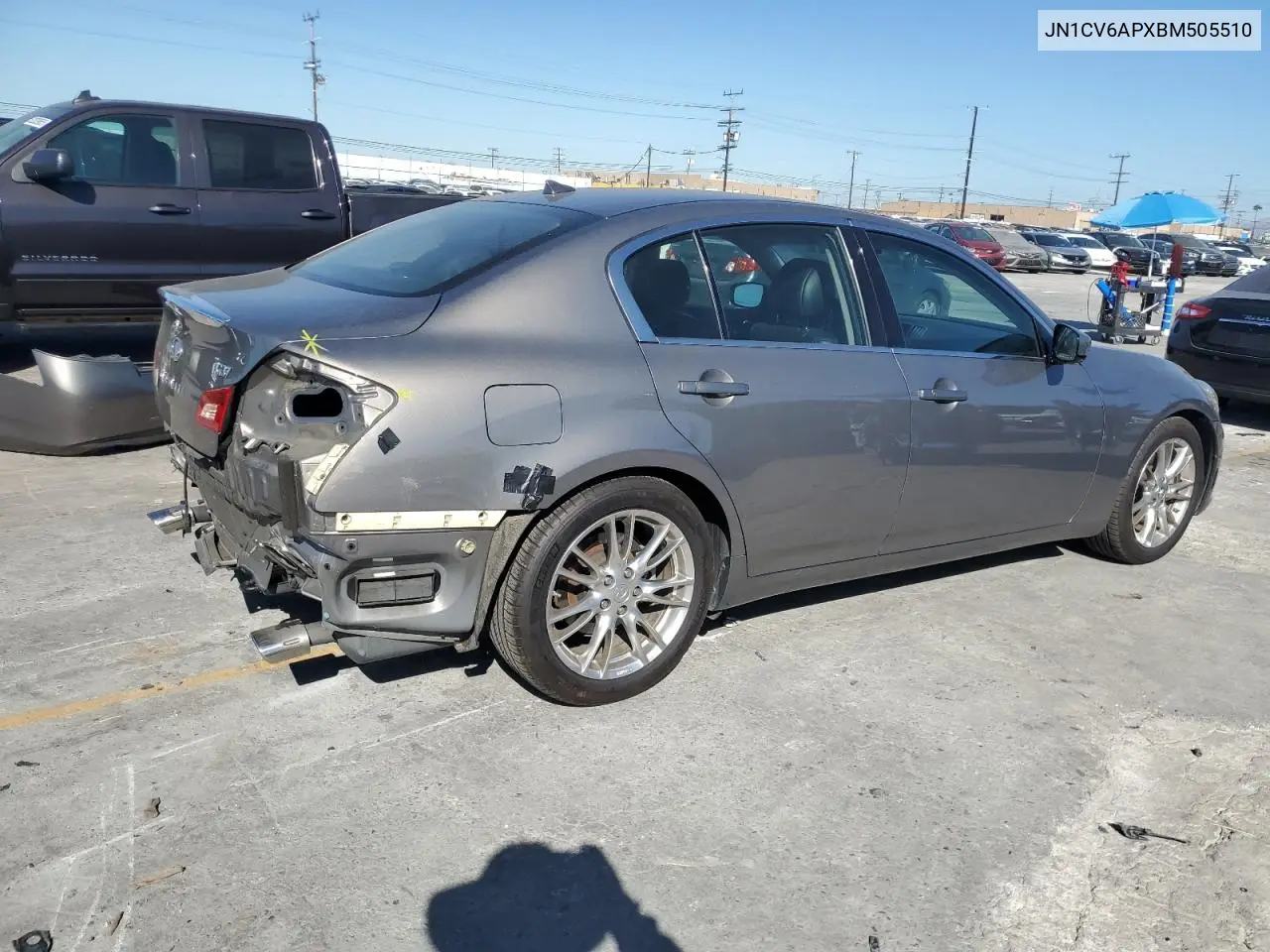 2011 Infiniti G37 Base VIN: JN1CV6APXBM505510 Lot: 62717035