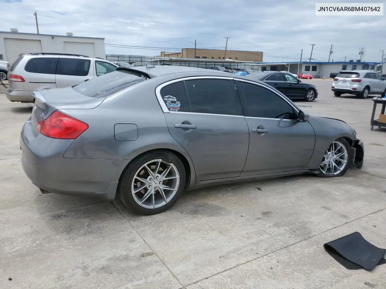 2011 Infiniti G37 VIN: JN1CV6AR6BM407642 Lot: 63528095