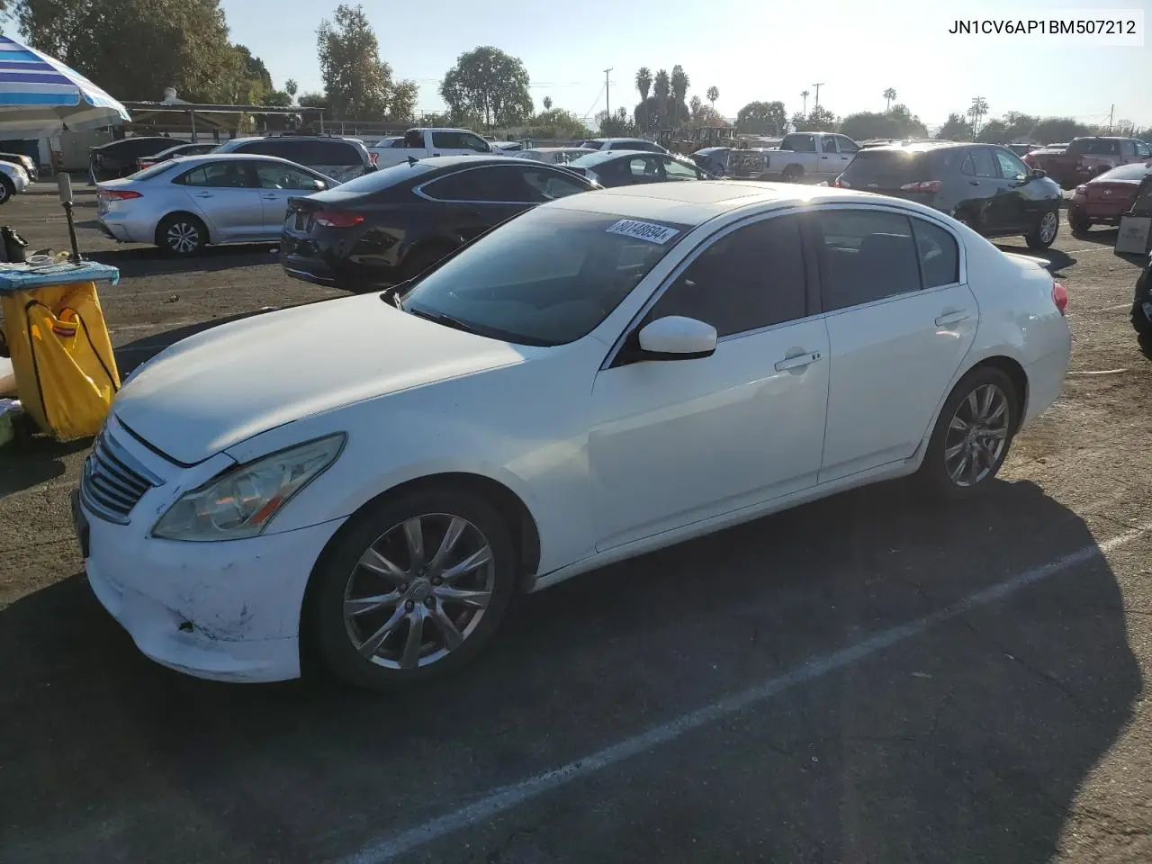 2011 Infiniti G37 Base VIN: JN1CV6AP1BM507212 Lot: 80148694