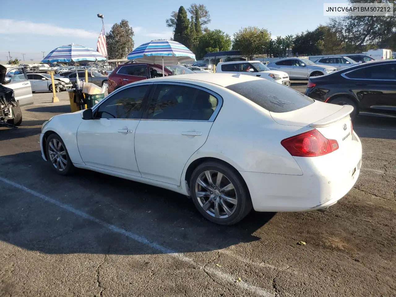 2011 Infiniti G37 Base VIN: JN1CV6AP1BM507212 Lot: 80148694