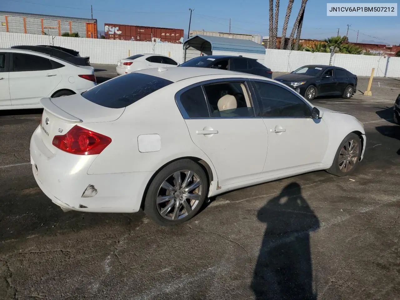 2011 Infiniti G37 Base VIN: JN1CV6AP1BM507212 Lot: 80148694