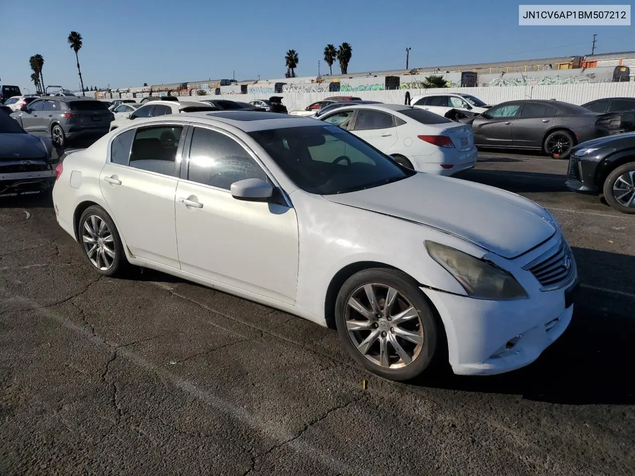 2011 Infiniti G37 Base VIN: JN1CV6AP1BM507212 Lot: 80148694