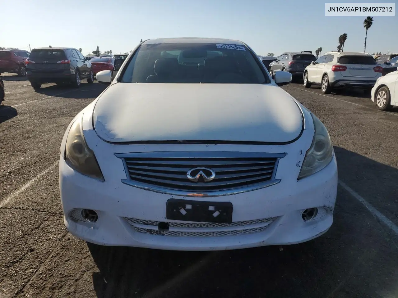 2011 Infiniti G37 Base VIN: JN1CV6AP1BM507212 Lot: 80148694