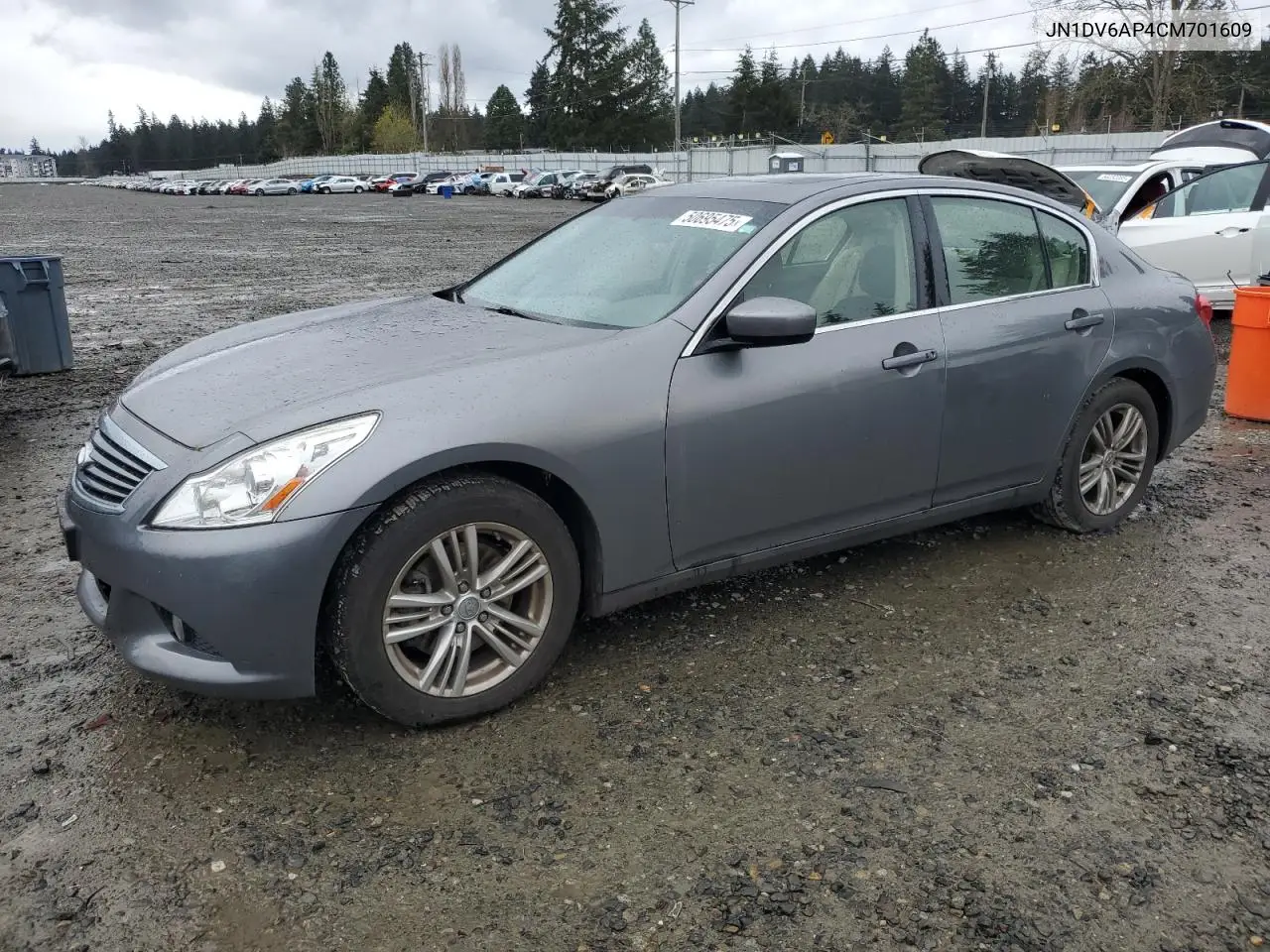2012 Infiniti G25 Base VIN: JN1DV6AP4CM701609 Lot: 50695475