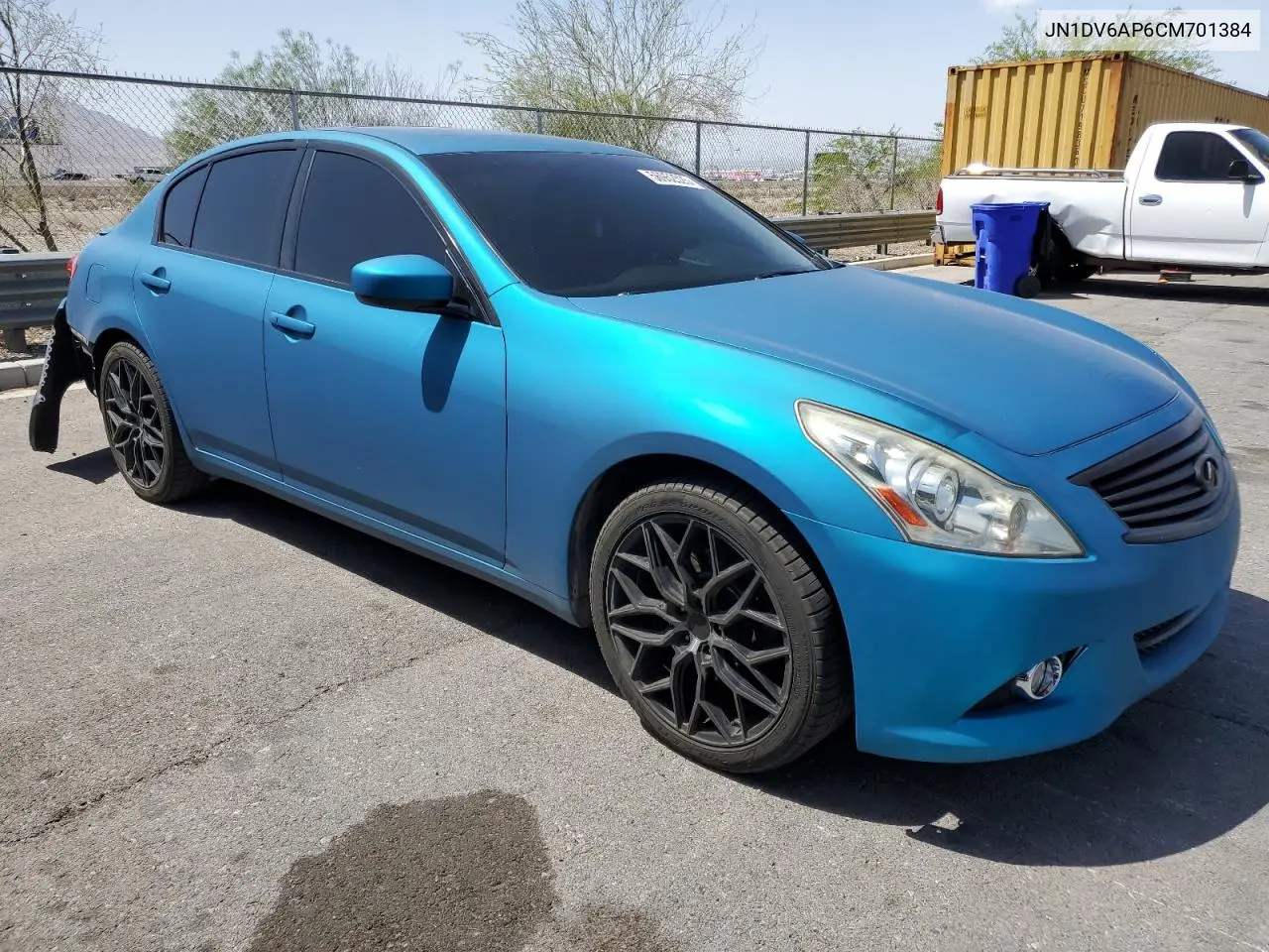 2012 Infiniti G25 Base VIN: JN1DV6AP6CM701384 Lot: 56952525
