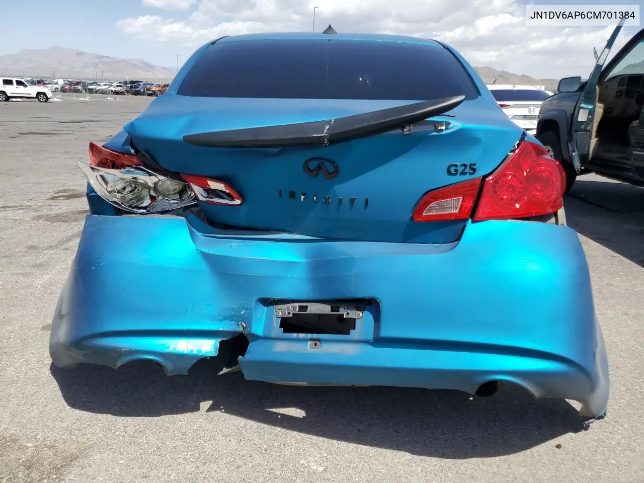 2012 Infiniti G25 Base VIN: JN1DV6AP6CM701384 Lot: 56952525
