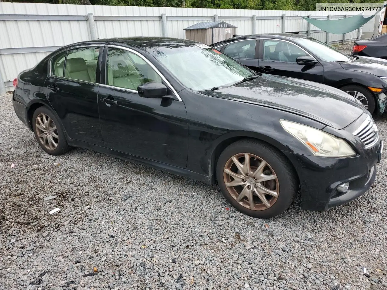 2012 Infiniti G37 VIN: JN1CV6AR3CM974778 Lot: 60752845