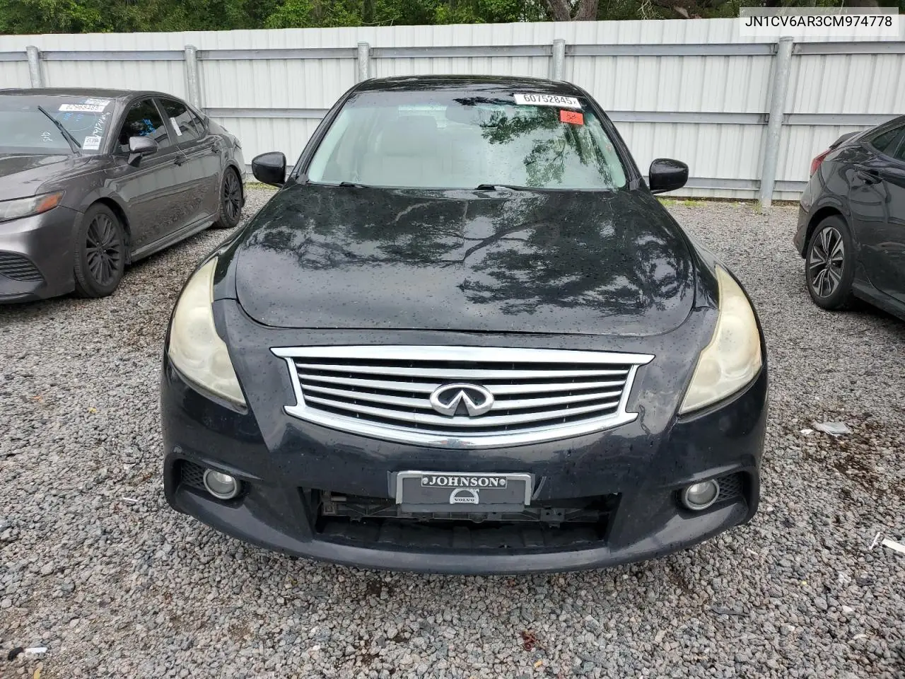 2012 Infiniti G37 VIN: JN1CV6AR3CM974778 Lot: 60752845