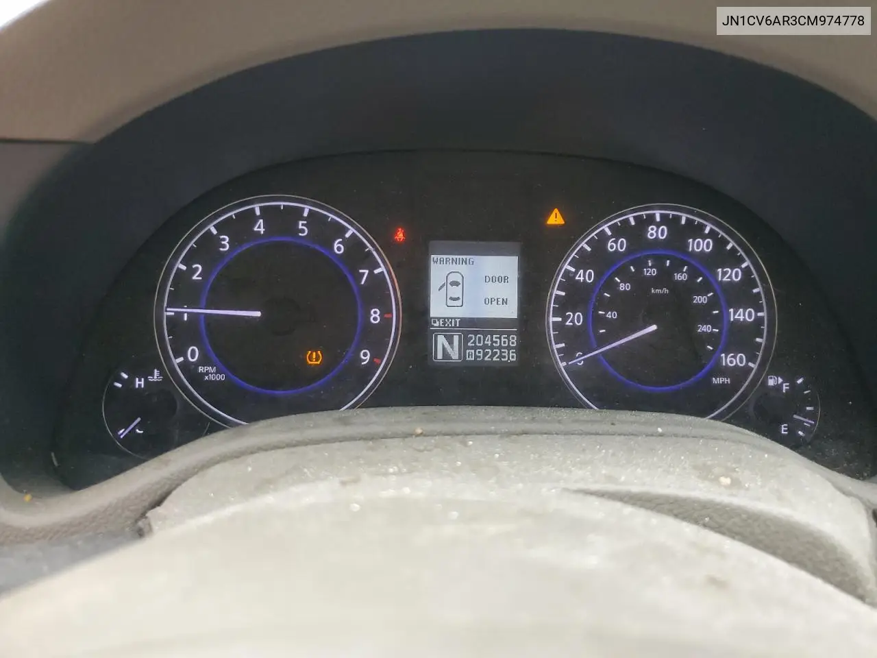 2012 Infiniti G37 VIN: JN1CV6AR3CM974778 Lot: 60752845