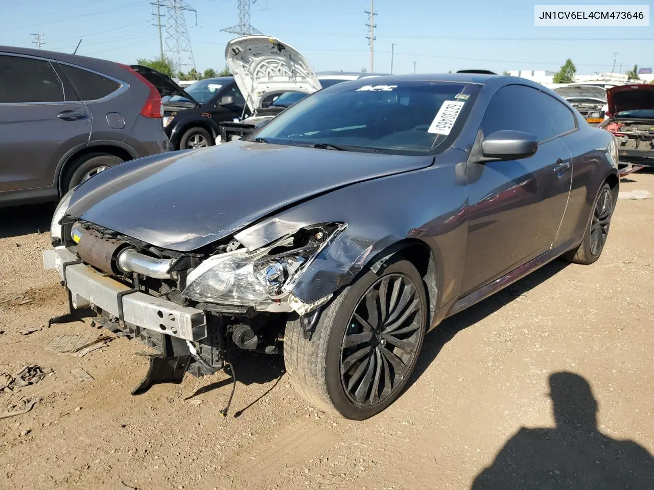 2012 Infiniti G37 VIN: JN1CV6EL4CM473646 Lot: 62730465