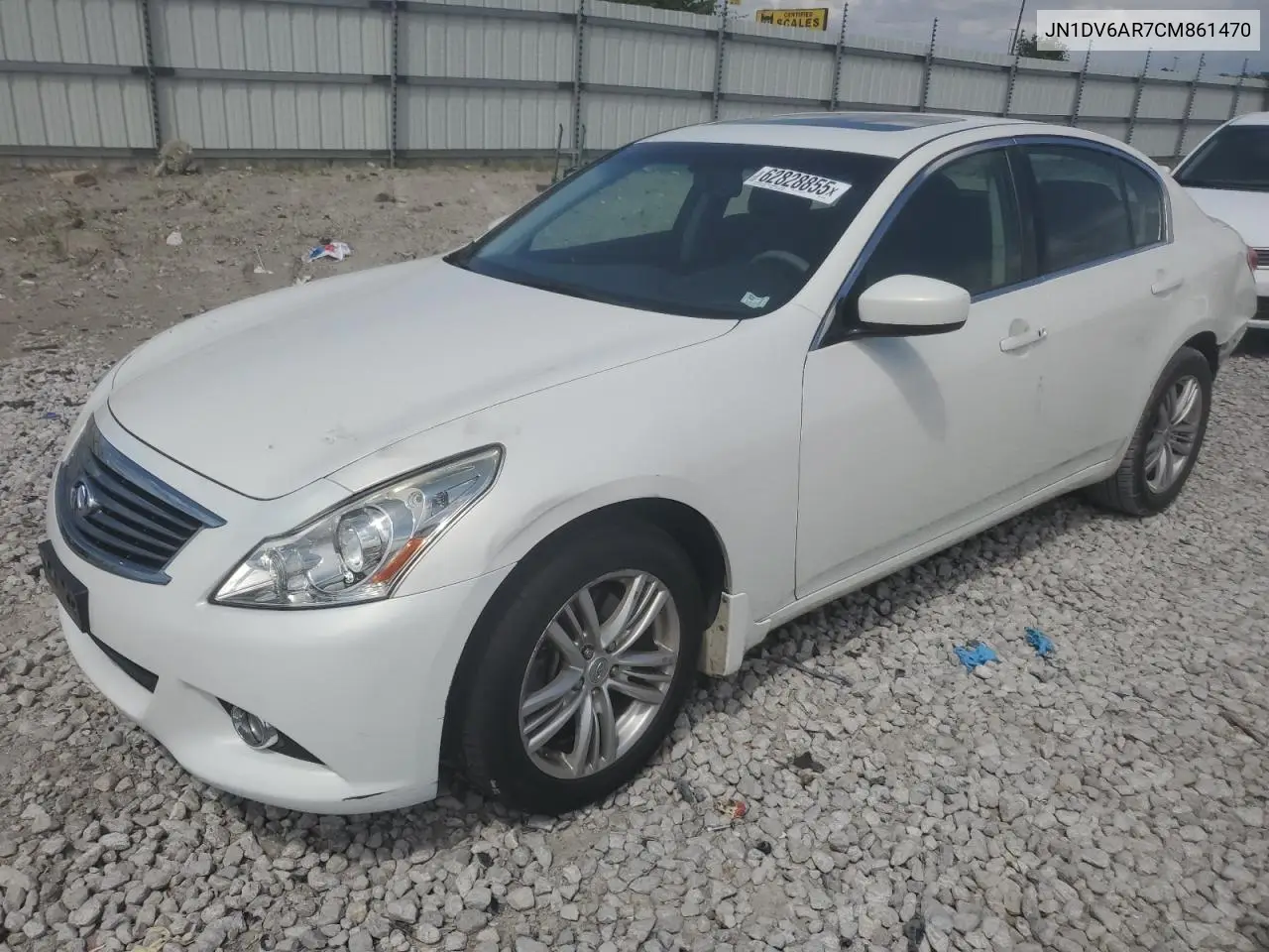 2012 Infiniti G25 VIN: JN1DV6AR7CM861470 Lot: 62828855