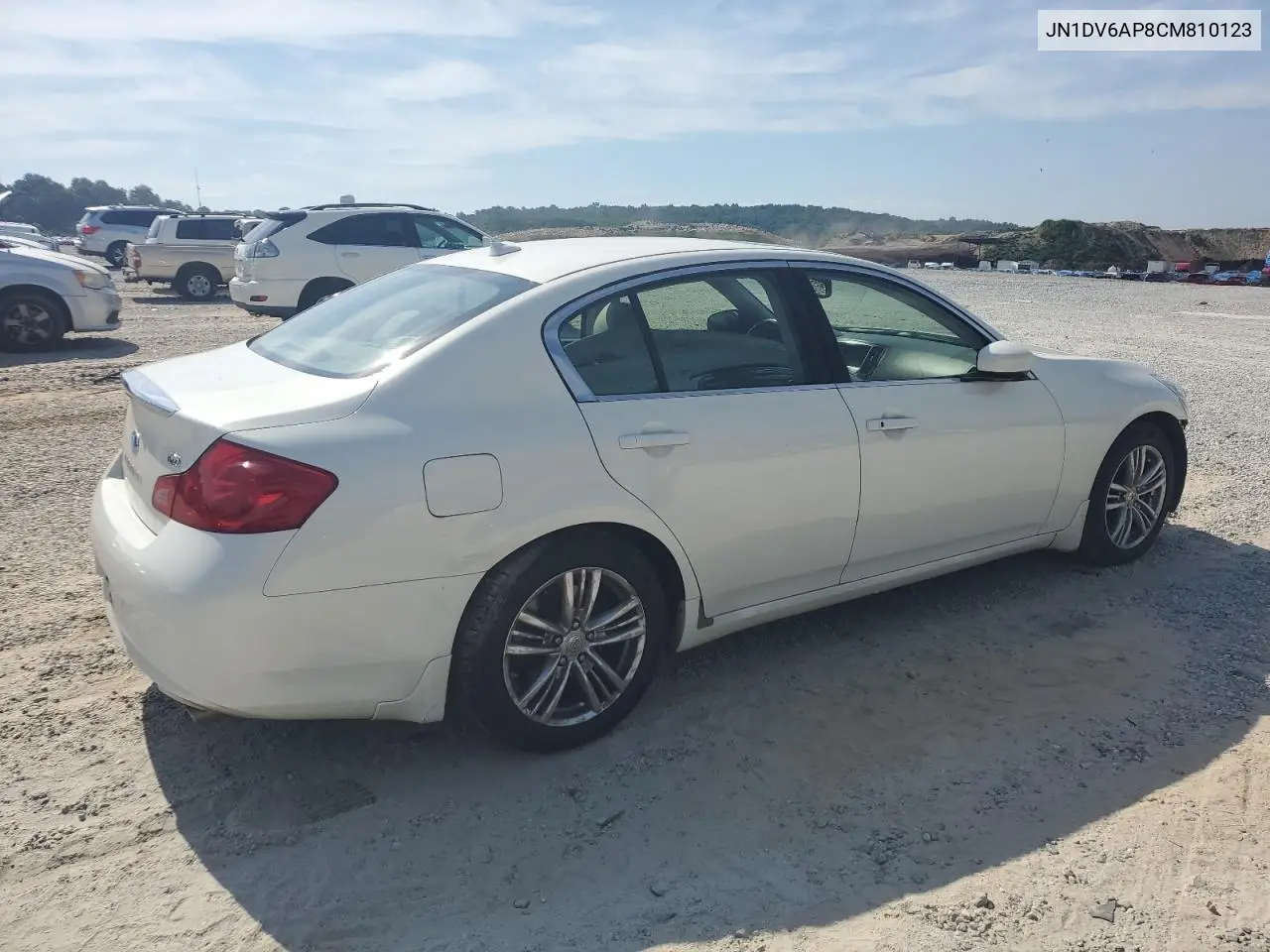 2012 Infiniti G25 Base VIN: JN1DV6AP8CM810123 Lot: 63316535