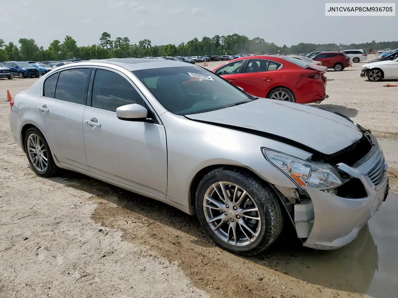 2012 Infiniti G37 Base VIN: JN1CV6AP8CM936705 Lot: 63501275