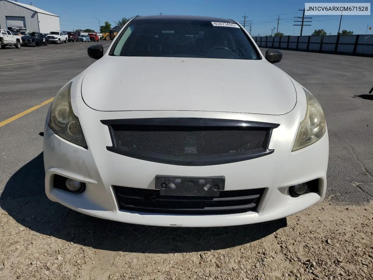 2012 Infiniti G37 VIN: JN1CV6ARXCM671528 Lot: 63873435