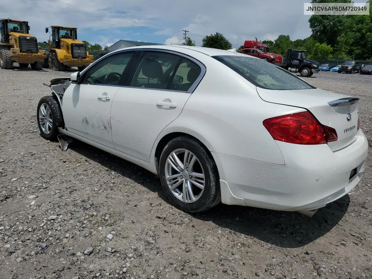 2013 Infiniti G37 Base VIN: JN1CV6AP6DM720949 Lot: 56777025
