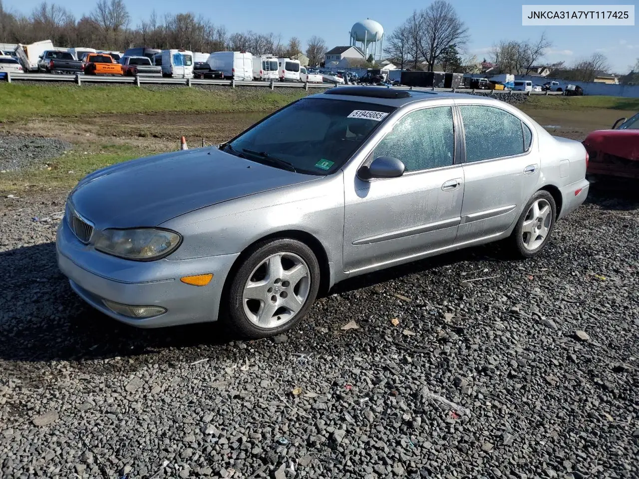 2000 Infiniti I30 VIN: JNKCA31A7YT117425 Lot: 51945085