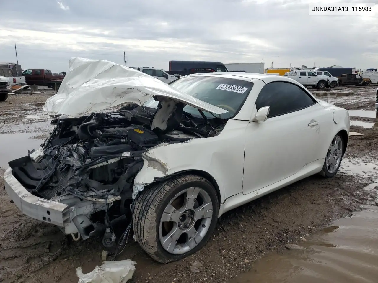 2003 Infiniti I35 VIN: JNKDA31A13T115988 Lot: 51068265
