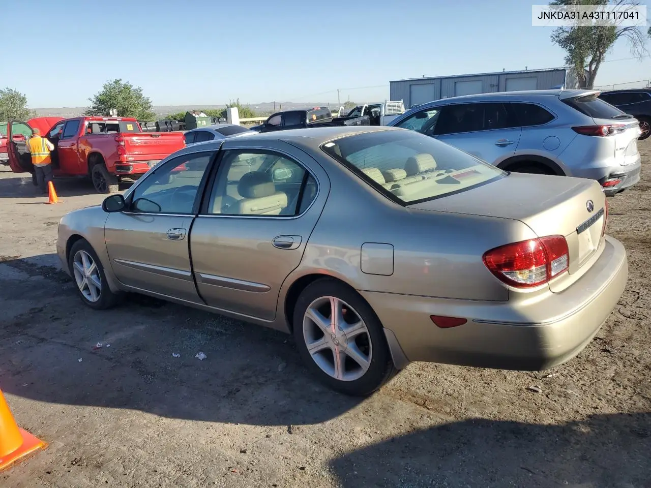 2003 Infiniti I35 VIN: JNKDA31A43T117041 Lot: 61311585