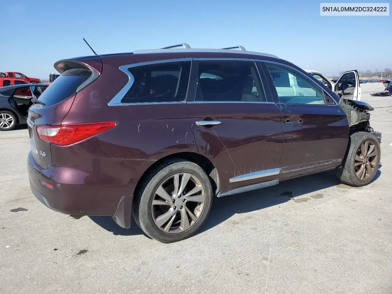 2013 Infiniti Jx35 VIN: 5N1AL0MM2DC324222 Lot: 44620215