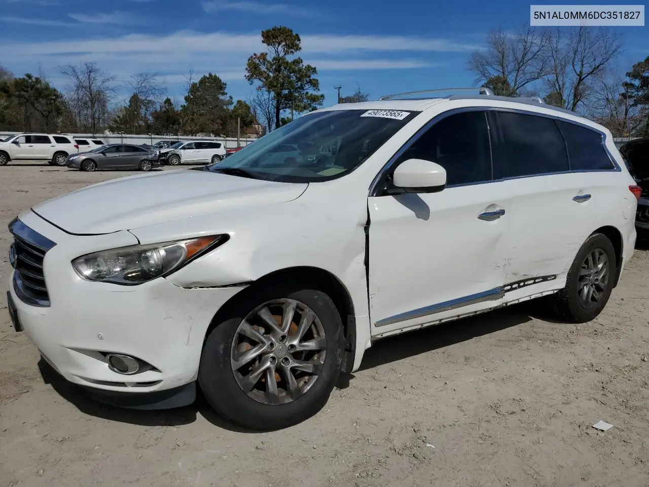 2013 Infiniti Jx35 VIN: 5N1AL0MM6DC351827 Lot: 49073565