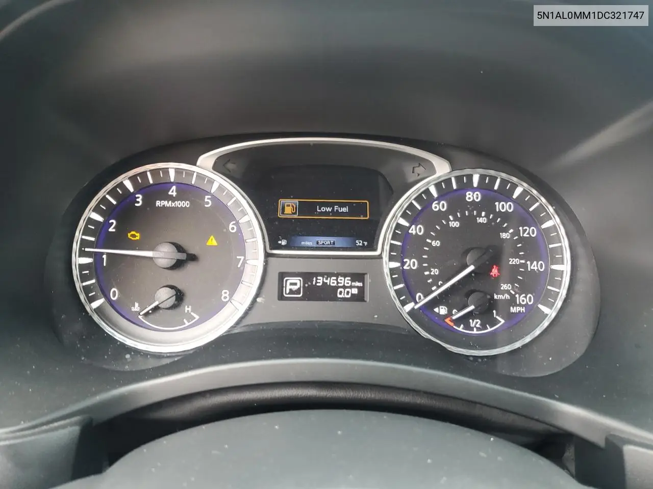 2013 Infiniti Jx35 VIN: 5N1AL0MM1DC321747 Lot: 50969145