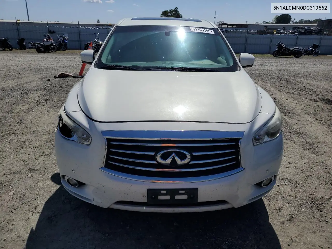2013 Infiniti Jx35 VIN: 5N1AL0MN0DC319562 Lot: 51109145