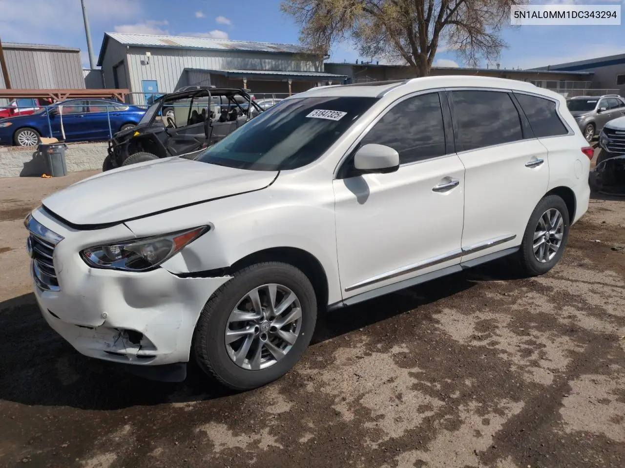 2013 Infiniti Jx35 VIN: 5N1AL0MM1DC343294 Lot: 51847325
