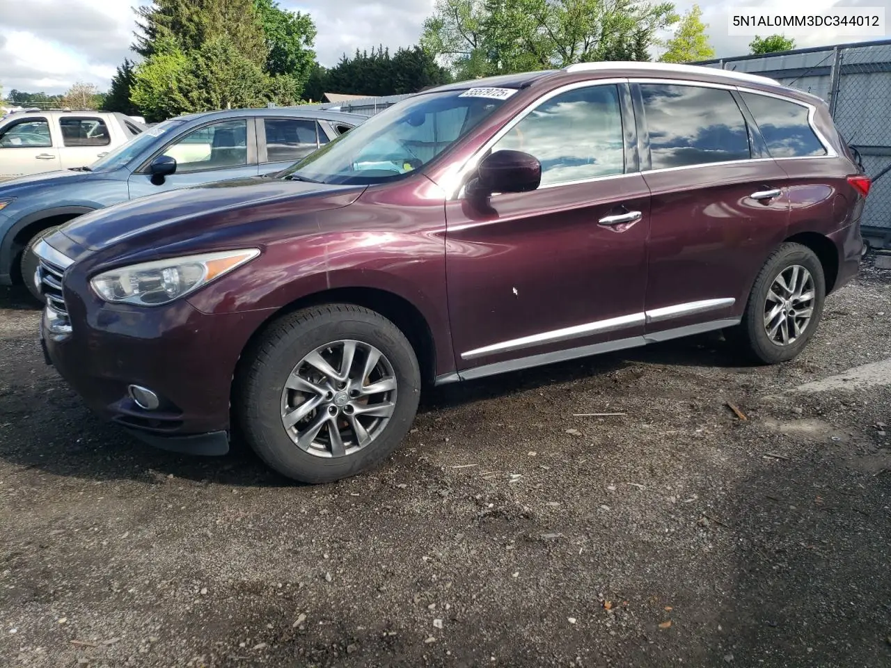 2013 Infiniti Jx35 VIN: 5N1AL0MM3DC344012 Lot: 55579725